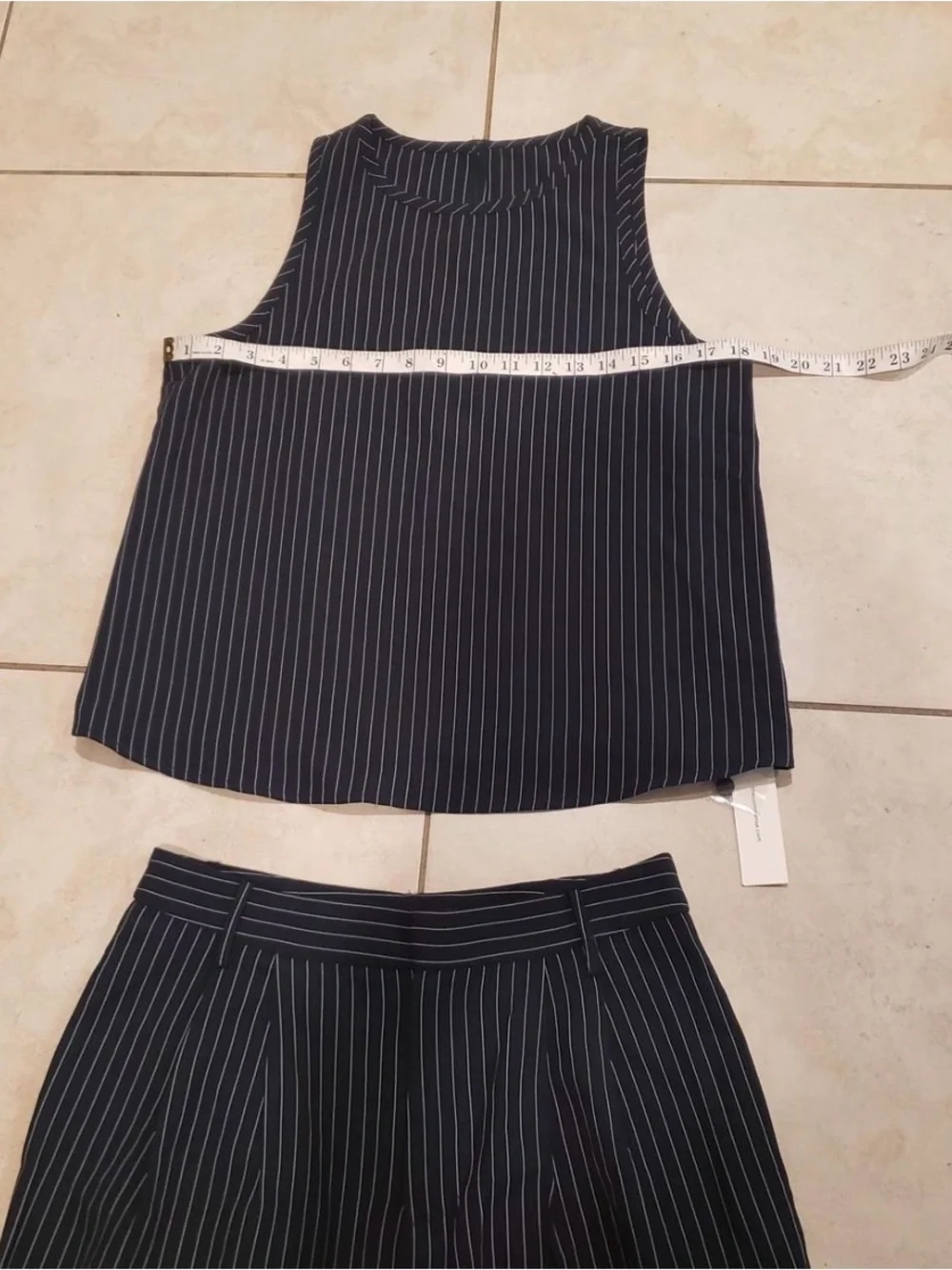 Commense  Pinstripe Sleeveless top and pants set